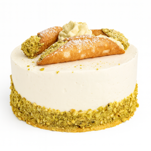 Gâteau Cannoli Pistache 9″ – Ricotta & éclats de pistache