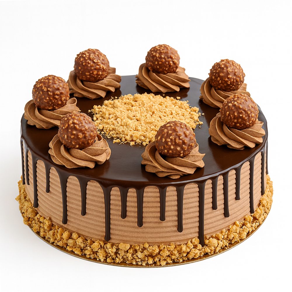 Gâteau-Ferrero-Rocher-6″-–-Chocolat-&-noisettes