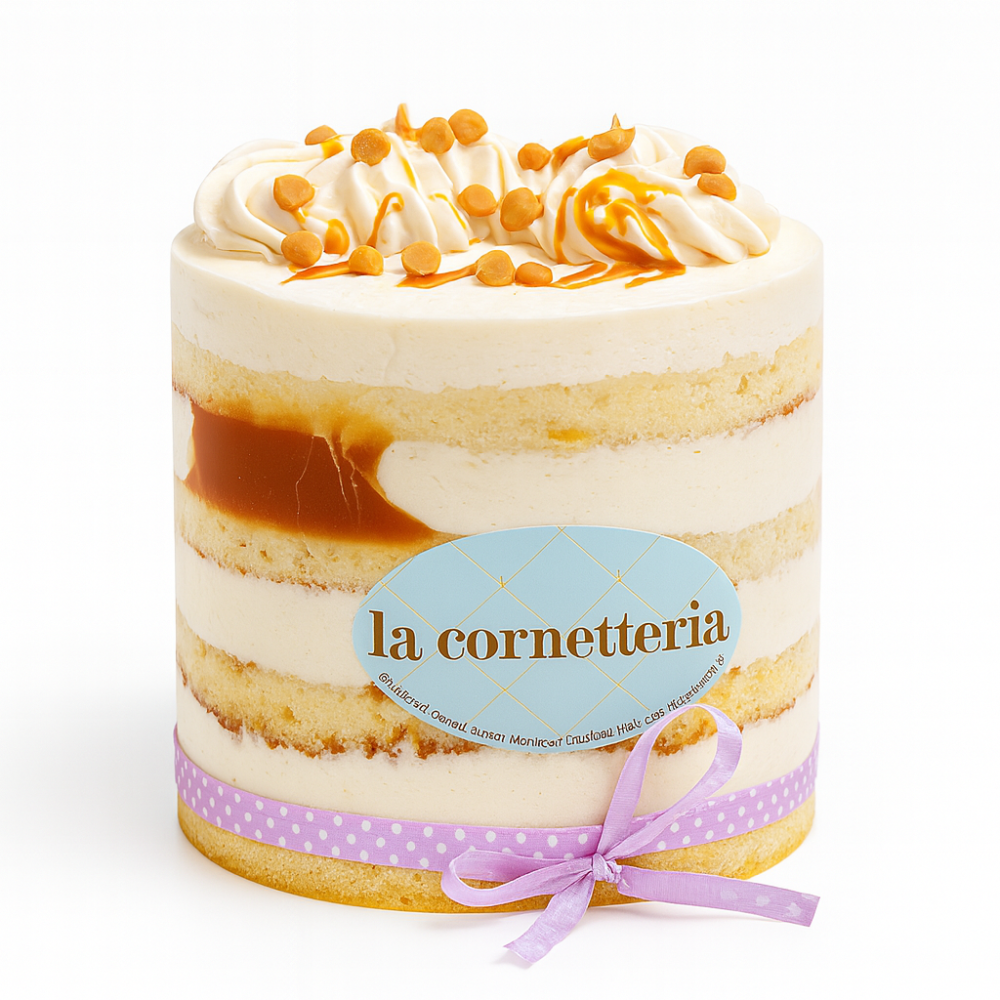 Gâteau caramel salé 6″ – Moelleux & sauce fondante